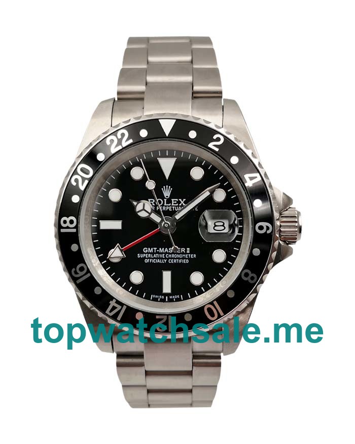 UK Black Dials Steel Rolex GMT-Master II 16710 LN Replica Watches