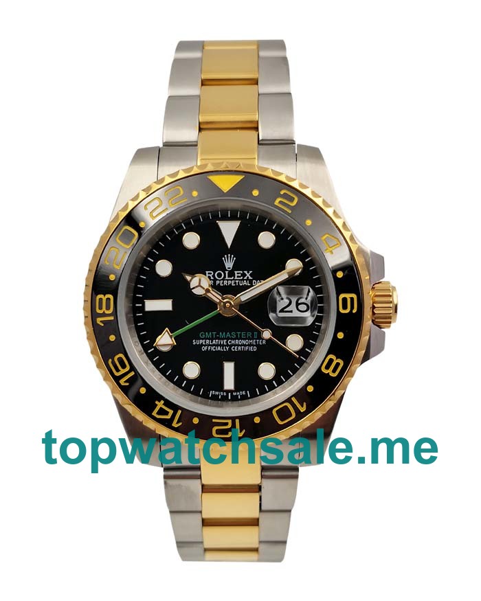 UK Black Dials Steel And Gold Rolex GMT-Master II 116713 LN Replica Watches