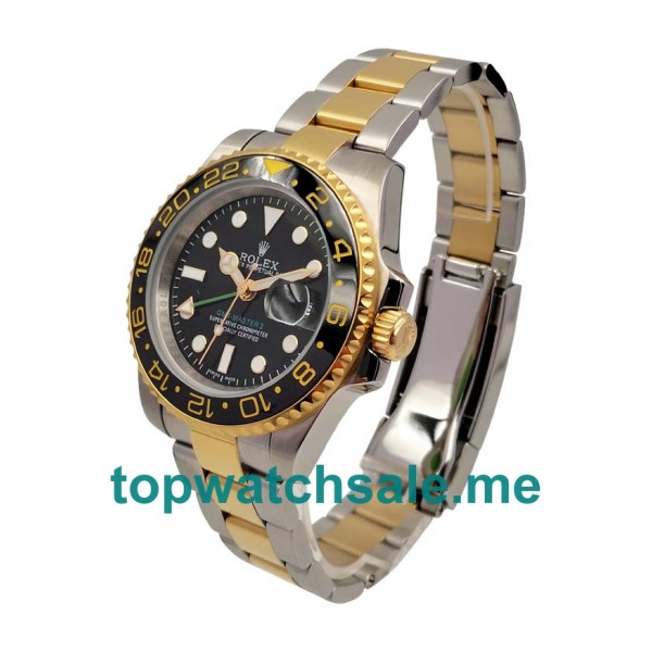 UK Black Dials Steel And Gold Rolex GMT-Master II 116713 LN Replica Watches