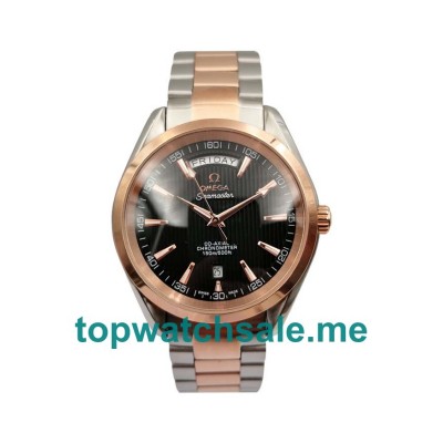 UK Grey Dials Steel And Rose Gold Omega Seamaster Aqua Terra 150 M 231.20.42.22.06.001 Replica Watches