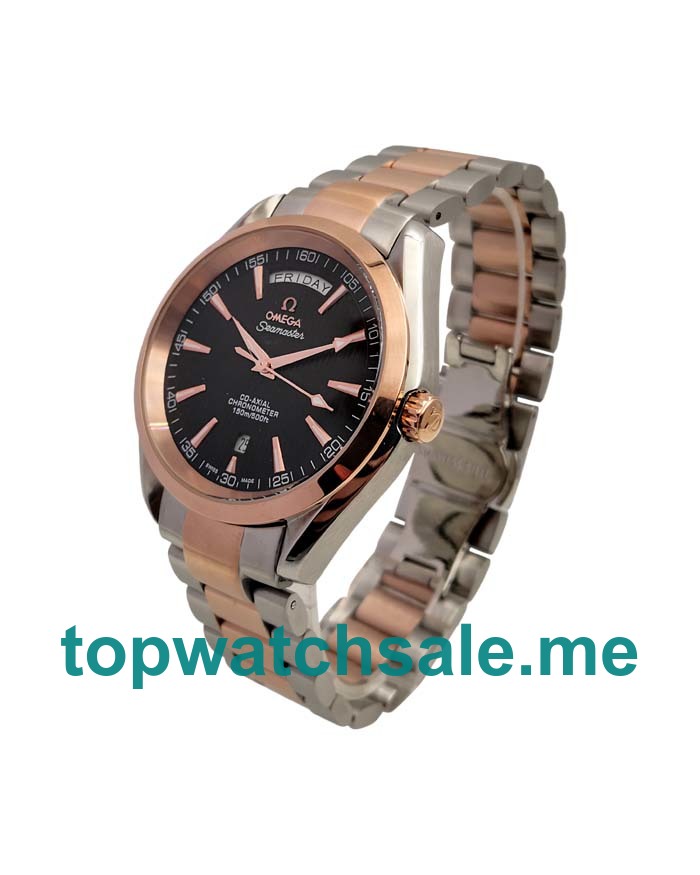 UK Grey Dials Steel And Rose Gold Omega Seamaster Aqua Terra 150 M 231.20.42.22.06.001 Replica Watches