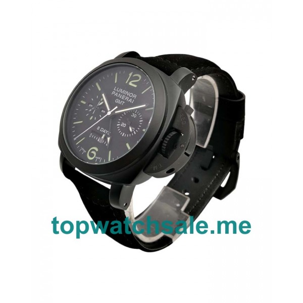 UK Black Dials Black Ceramic Panerai Luminor GMT PAM00317 Replica Watches