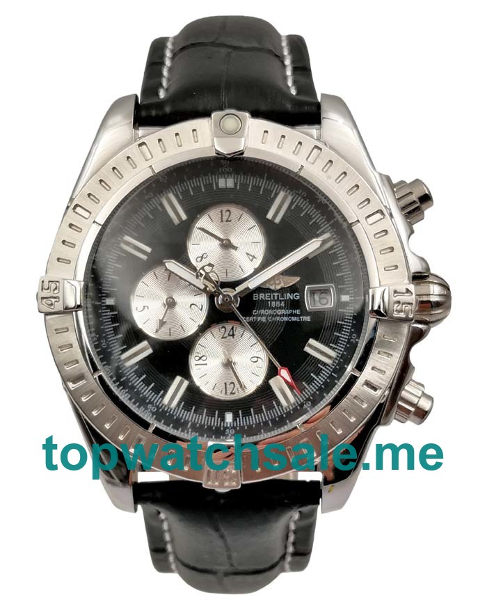 UK Black Dials Steel Breitling Chronomat Evolution A13356 Replica Watches