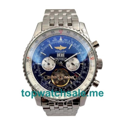 UK Blue Dials Steel Breitling Navitimer World A24322 Replica Watches