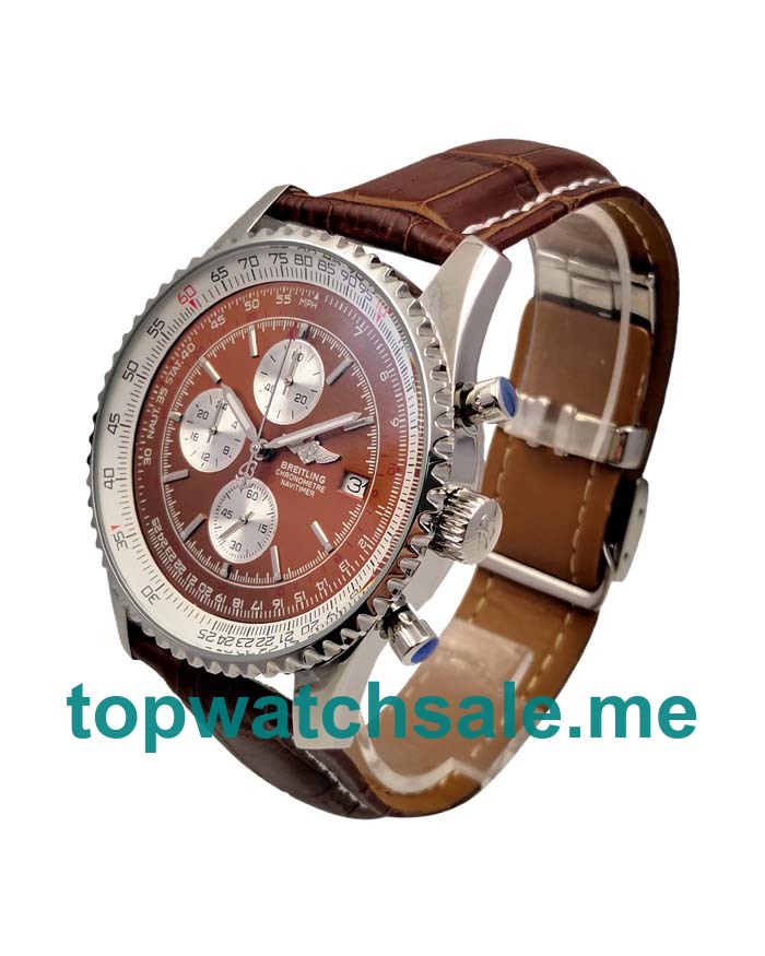 Brown Dials Fake Breitling Navitimer A24322 Watches UK Made From Stainless Steel