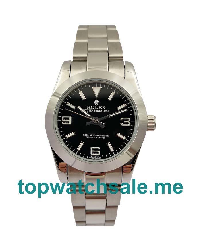 UK Black Dials Steel Rolex Oyster Perpetual 177200 Replica Watches