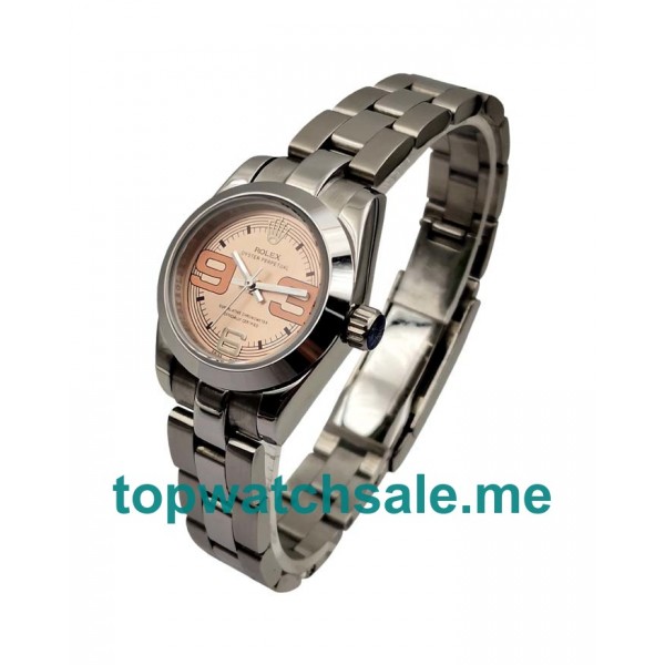 UK Pink Dials Steel Rolex Oyster Perpetual 176200 Replica Watches