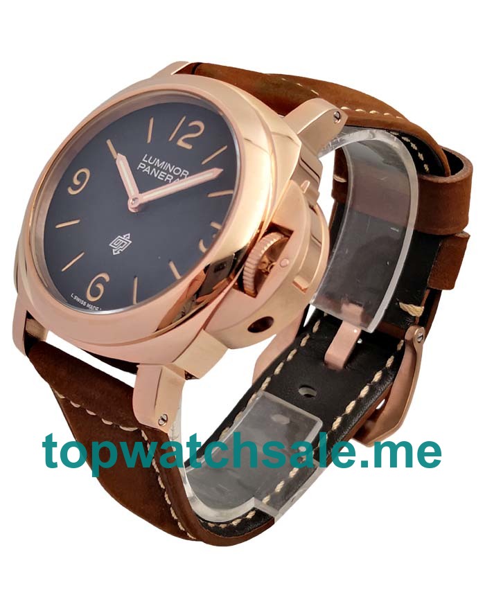 UK Black Dials Rose Gold Panerai Luminor PAM01086 Replica Watches