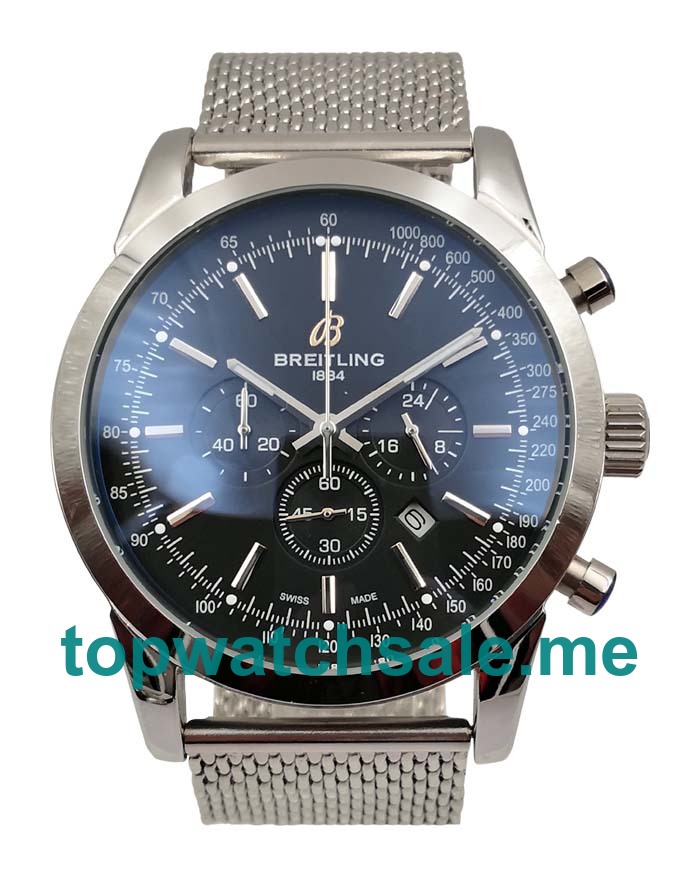 UK Black Dials Steel Breitling Transocean AB015212 Replica Watches