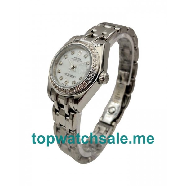 UK White Dials White Gold Rolex Pearlmaster 80299 Replica Watches