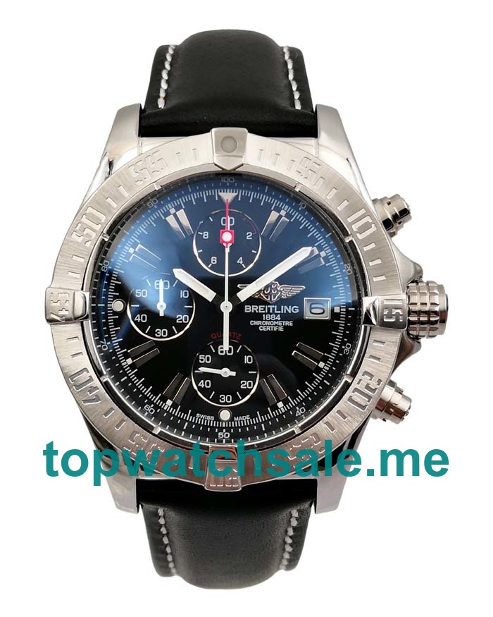 UK Black Dials Steel Breitling Super Avenger A13370 Replica Watches