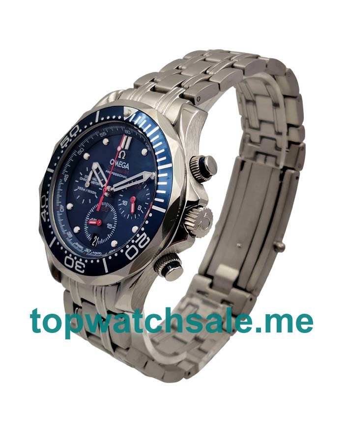 UK Blue Dials Steel Omega Seamaster 300 M 212.30.44.50.03.001 Replica Watches