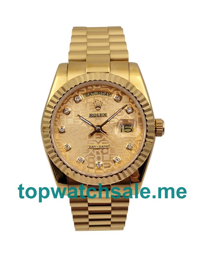 UK Champagne Dials Gold Rolex Day-Date 118238 Replica Watches