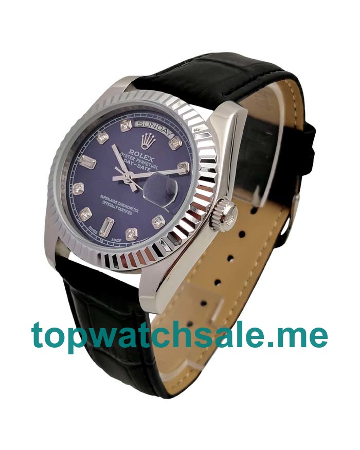 UK Blue Dials White Gold Rolex Day-Date 118139 Replica Watches