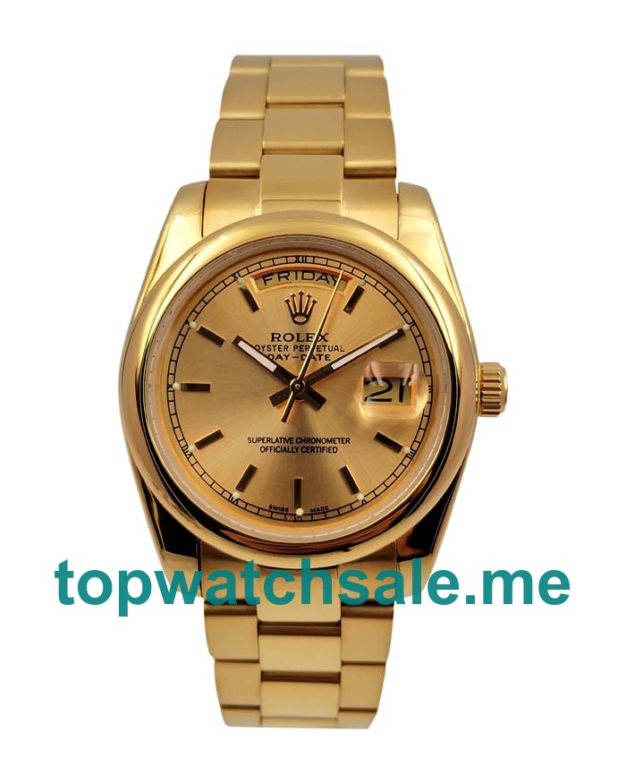 Champagne Dials Fake Rolex Day Date 118238 Watches UK For Sale