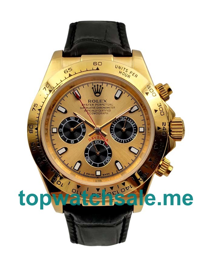 UK Champagne Dials Gold Rolex Daytona 116518 Replica Watches