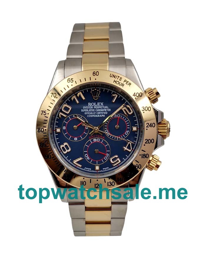 UK Blue Dials Steel And Gold Rolex Daytona 116523 Replica Watches