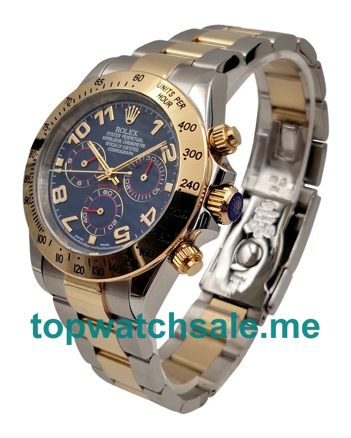 UK Blue Dials Steel And Gold Rolex Daytona 116523 Replica Watches