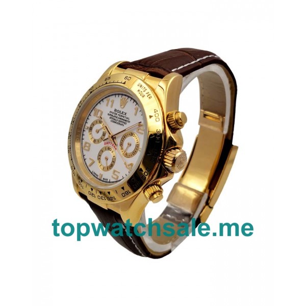 UK White Dials Gold Rolex Daytona 116518 Replica Watches