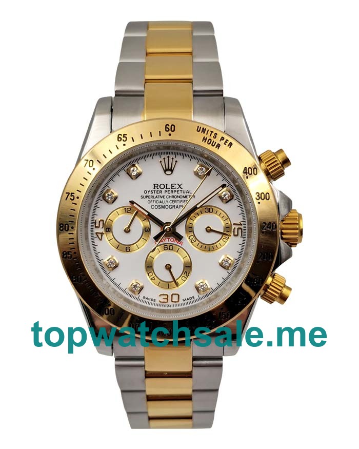 UK White Dials Steel And Gold Rolex Daytona 116523 Replica Watches