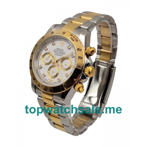 UK White Dials Steel And Gold Rolex Daytona 116523 Replica Watches