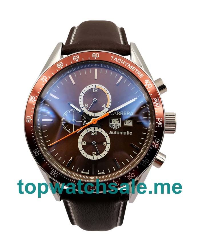 UK Brown Dials Steel TAG Heuer Carrera CV2013.FC6234 Replica Watches