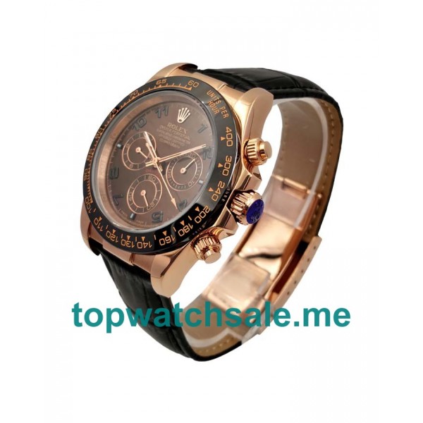 UK Chocolate Dials Rose Gold Rolex Daytona 116515 Replica Watches