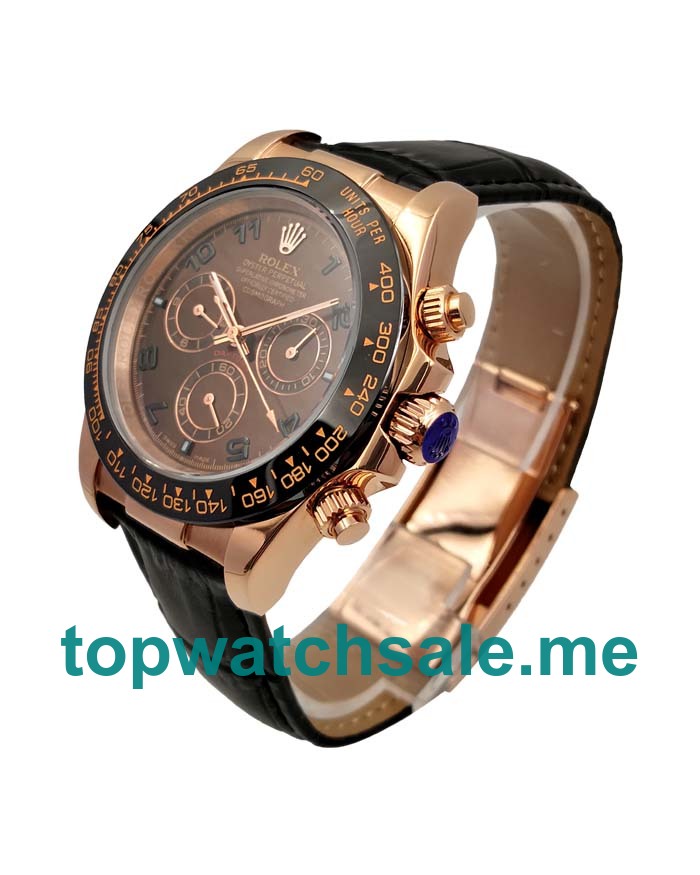 UK Chocolate Dials Rose Gold Rolex Daytona 116515 Replica Watches