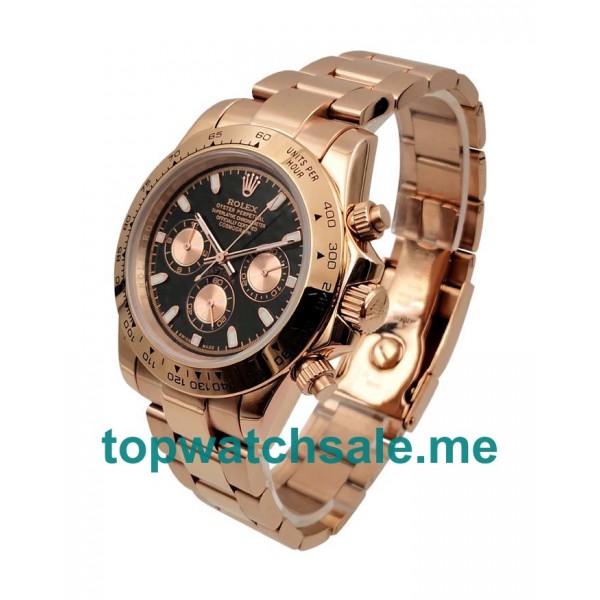 UK 18CT Everose Gold Rolex Daytona 116505 Replica Watches For Men