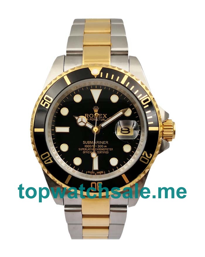 UK Black Dials Steel And Gold Rolex Submariner 116613 LN Replica Watches