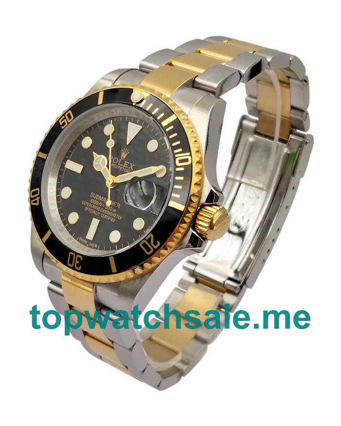 UK Black Dials Steel And Gold Rolex Submariner 116613 LN Replica Watches