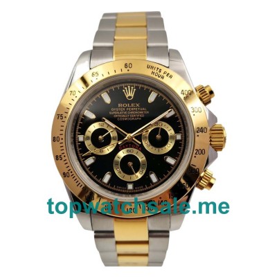 UK Black Dials Steel And Gold Rolex Daytona 116523 Replica Watches