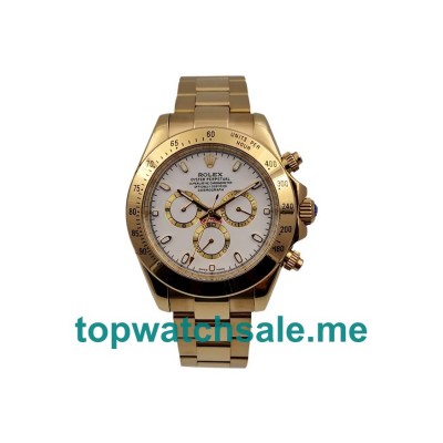 UK White Dials Gold Rolex Daytona 116528 Replica Watches