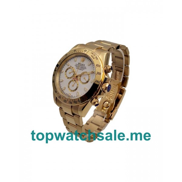 UK White Dials Gold Rolex Daytona 116528 Replica Watches