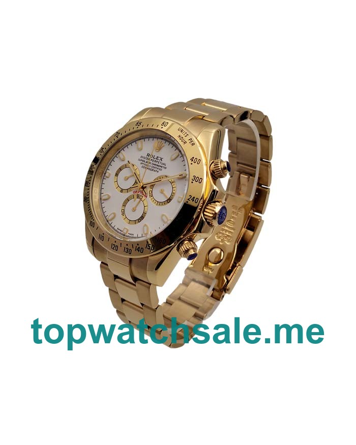 UK White Dials Gold Rolex Daytona 116528 Replica Watches