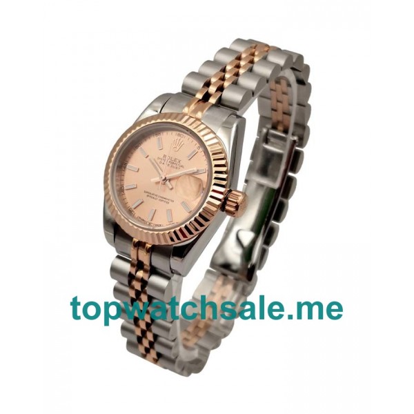 UK Rose Dials Steel And Rose Gold Rolex Lady-Datejust 179171 Replica Watches