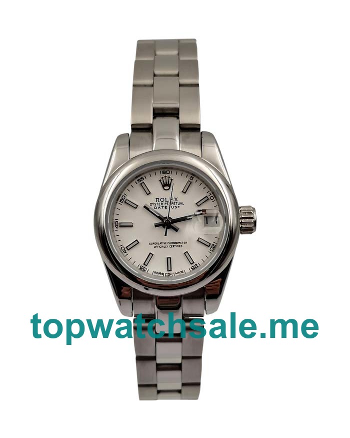 UK White Dials Steel Rolex Lady-Datejust 179174 Replica Watches