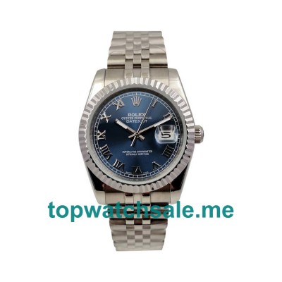 UK Blue Dials Steel And White Gold Rolex Datejust 116234 Replica Watches