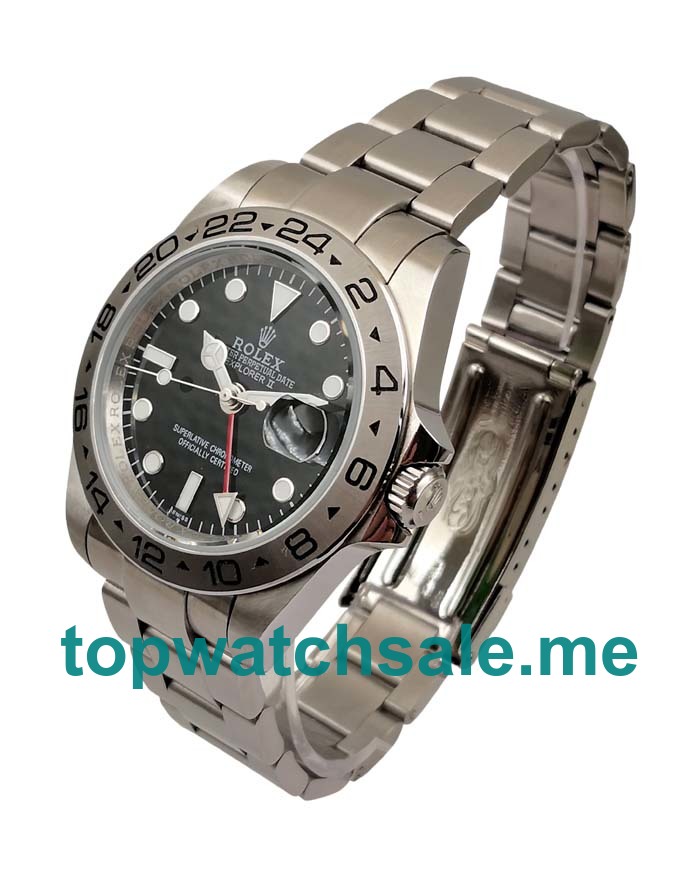 UK Black Dials Steel Rolex Explorer II 16570 Replica Watches