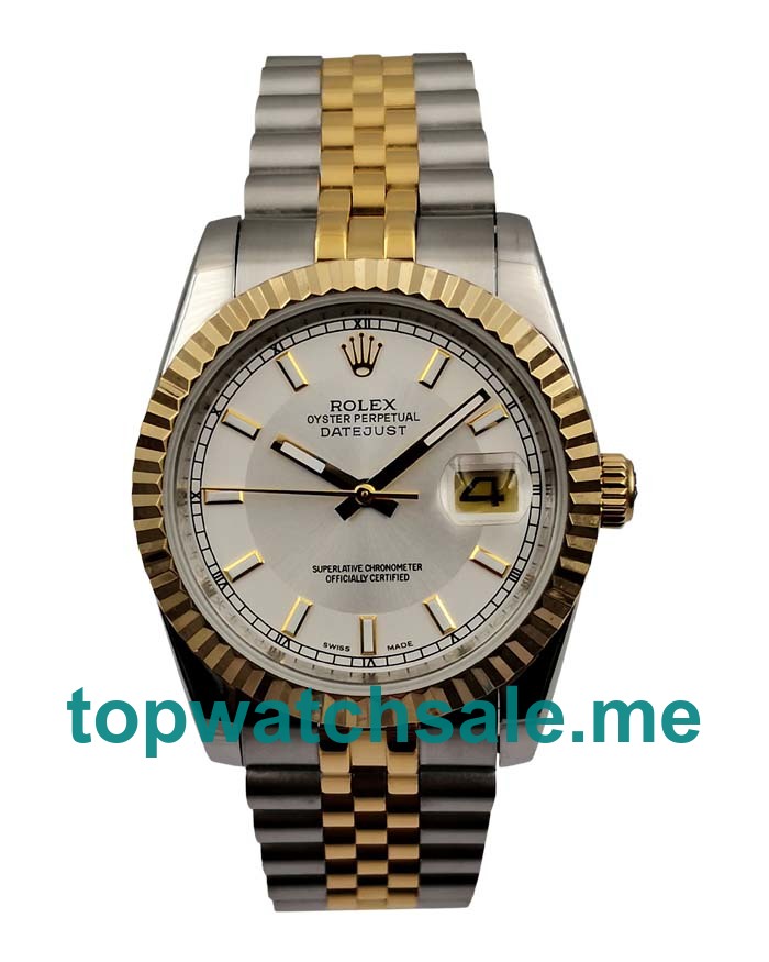 UK Silver Dials Steel And Gold Rolex Datejust 116233 Replica Watches