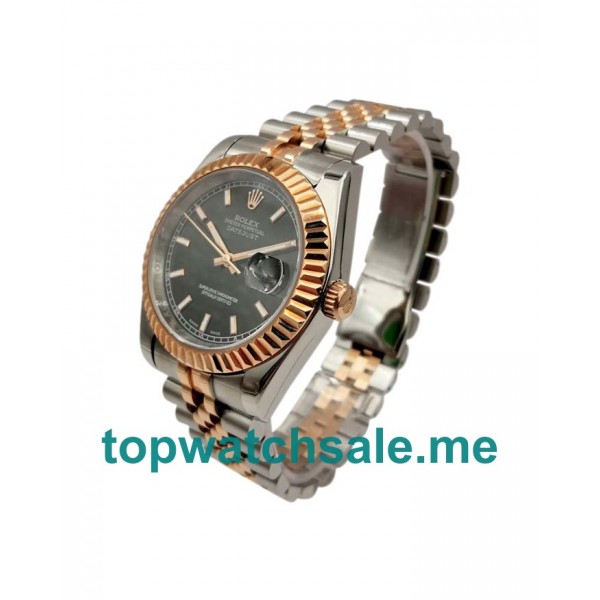 UK Black Dials Steel And Rose Gold Rolex Datejust 116231 Replica Watches