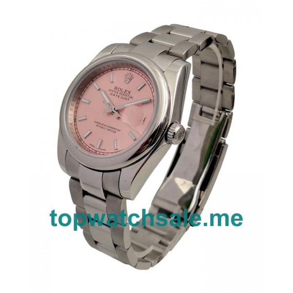 UK Pink Dials Steel Rolex Datejust 116200 Replica Watches