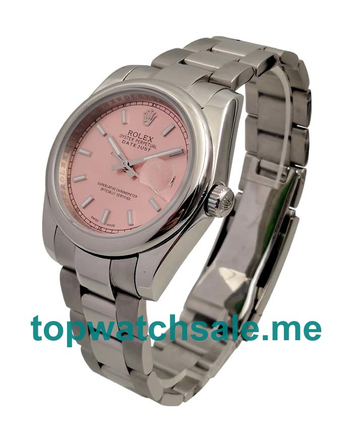 UK Pink Dials Steel Rolex Datejust 116200 Replica Watches