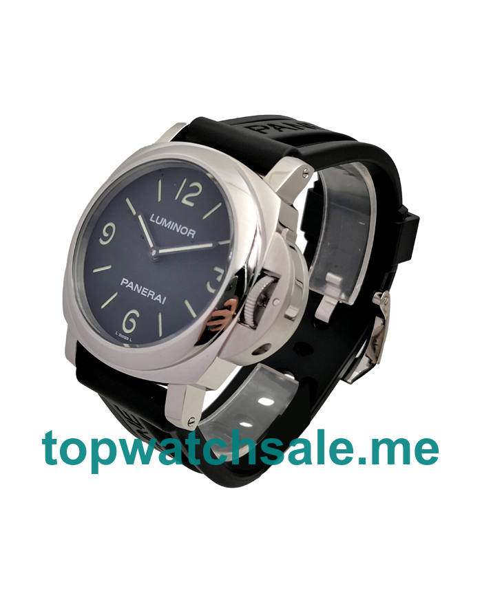 UK 44MM Black Dials Panerai Luminor Base PAM00112 Replica Watches