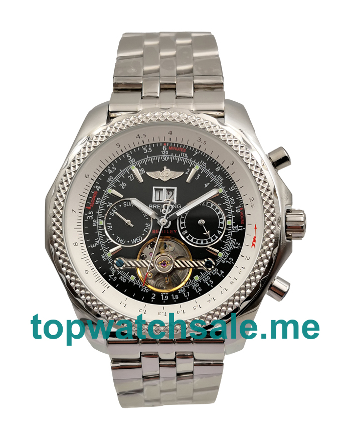 UK Black Dials Steel Breitling Bentley Mulliner Tourbillon 170809 Replica Watches