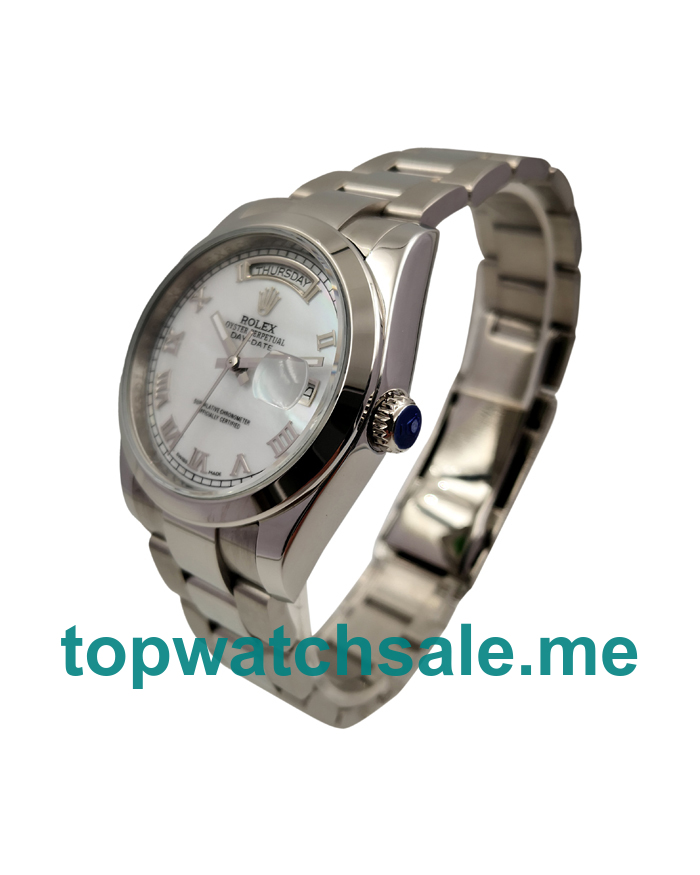 UK White Dials Steel Rolex Day-Date 118239 Replica Watches