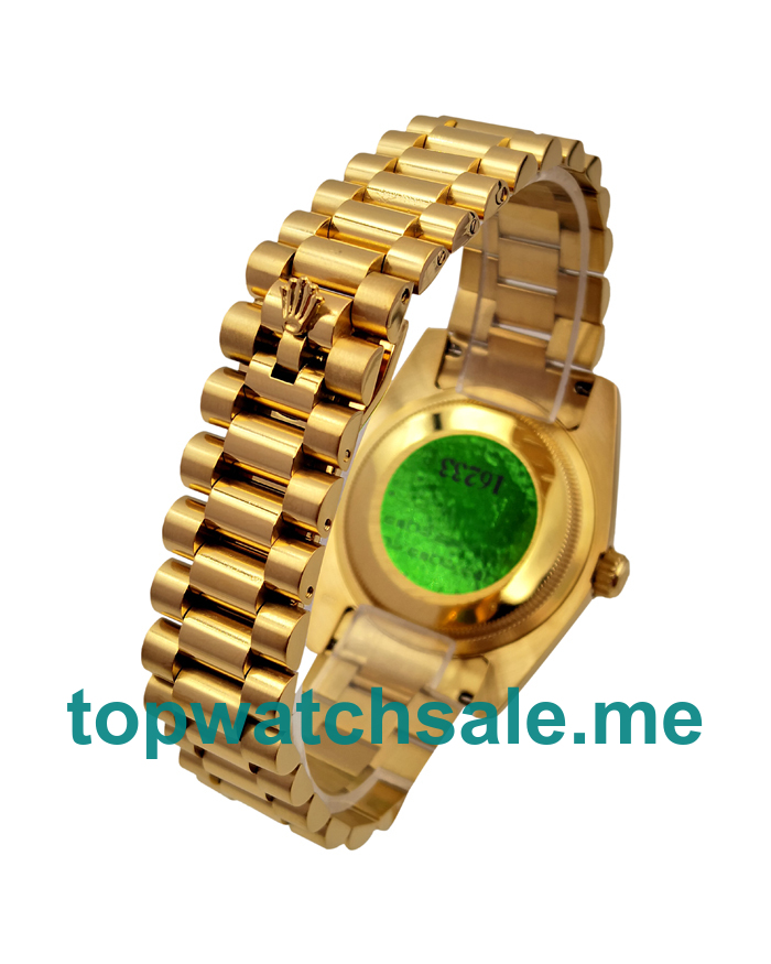 UK Green Dials Gold Rolex Day-Date 118348 Replica Watches