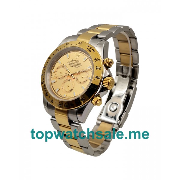 UK Champagne Dials Gold And Steel Rolex Daytona 116523 Replica Watches