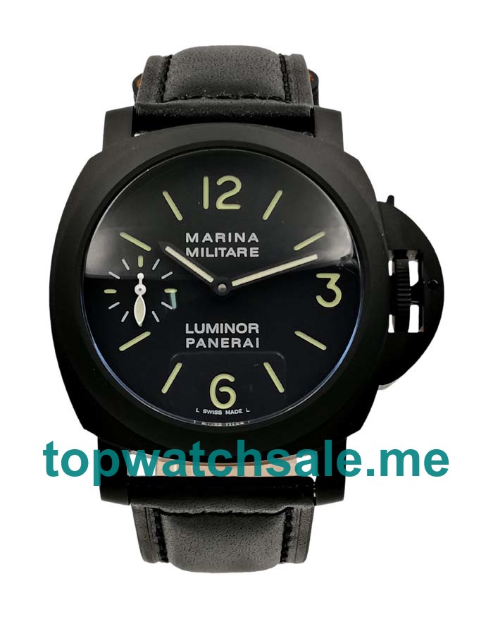 UK Black Dials Black Steel Panerai Luminor PAM00082 Replica Watches