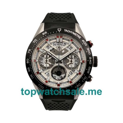 UK White Skeleton Dials Men TAG Heuer Carrera CBG2A10.FT6168 Replica Watches